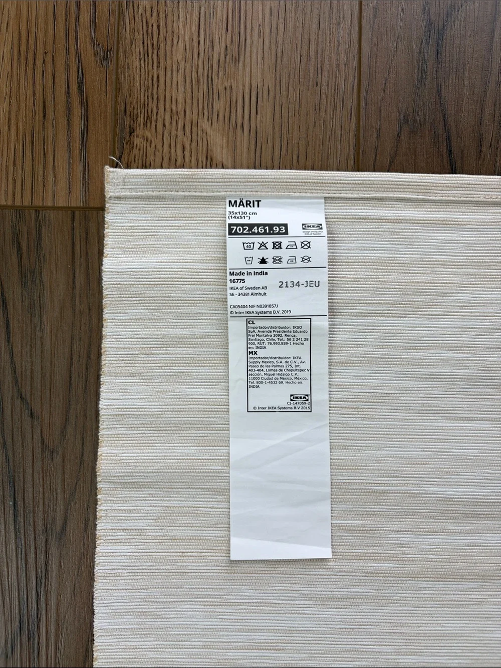 IKEA | Marit Neutral Ivory Table Runner